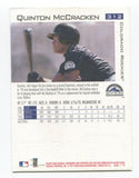 1997 Fleer Quinton McCracken Signed Card Baseball MLB Autographed AUTO #312