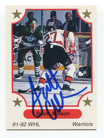 1991 7th Inning Sketch Scott Allison Signed Card Hockey Autograph AUTO #276