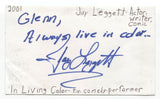 Jay Leggett Signed 3x5 Index Card Autograph Signature Actor In Living Color