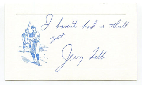 Jerry Tabb Signed Card Autograph Baseball MLB Roger Harris Collection