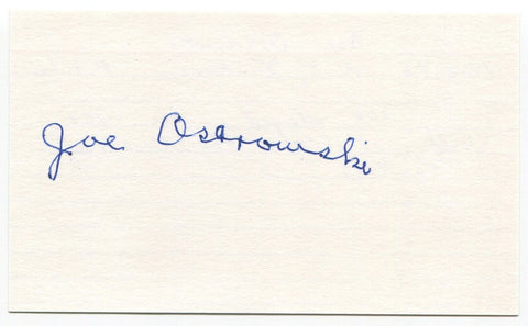 Joe Ostrowski Signed 3x5 Index Card Autographed MLB Baseball New York Yankees