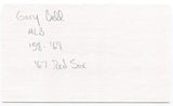 Gary Bell 3x5 Index Card Autographed Kansas Cleveland Indians Debut 1958