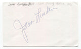 Joan Lunden Signed 3x5 Index Card Autographed Signature Good Morning America
