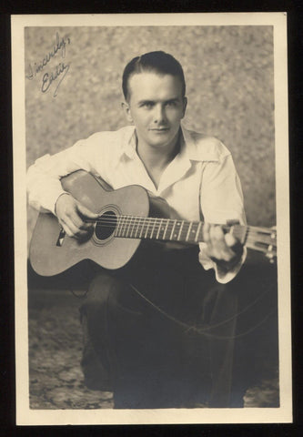 Eddie Davis Signed Photo Autographed Authentic Signature Guitarist 1930's 