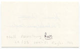 Neill Armstrong 3x5 Index Card Autographed Signature Philadelphia Eagles NFL