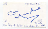Cal MacAninch Signed 3x5 Index Card Autographed Actor Downton Abbey
