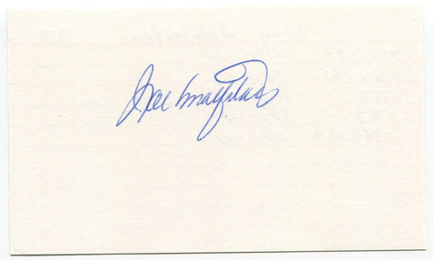 Joey Amalfitano Signed 3x5 Index Card Autographed Signature Giants Debut 1954