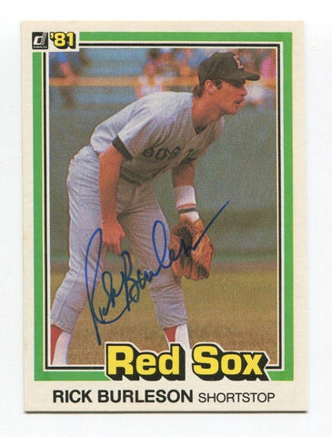 1981 Donruss Rick Burleson Signed Card Baseball Autographed Auto #454
