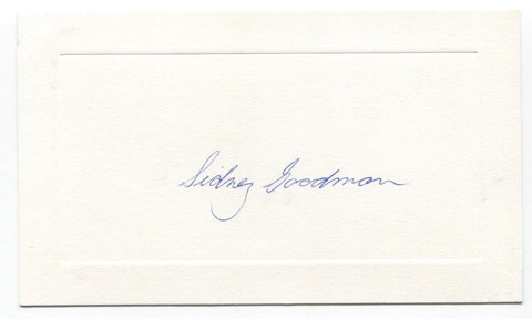 Sidney Goodman Signed Card Autographed Signature Painter Artist