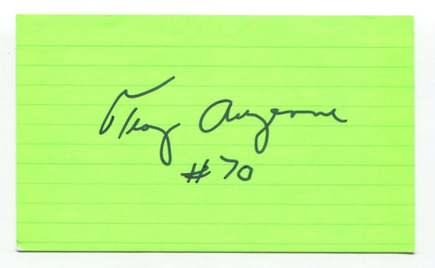 Troy Auzenne Signed Index Card Autographed Football NFL Chicago Bears