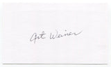 Art Weiner Signed 3x5 Index Card Autograph Football NFL New York Yanks CFHOF