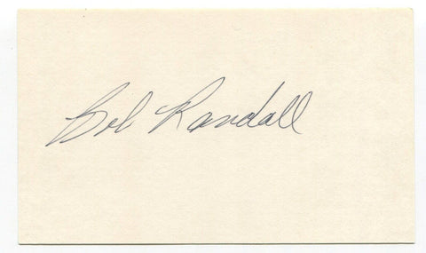 Bob Randall Signed 3x5 Index Card Autographed MLB Baseball Minnesota Twins