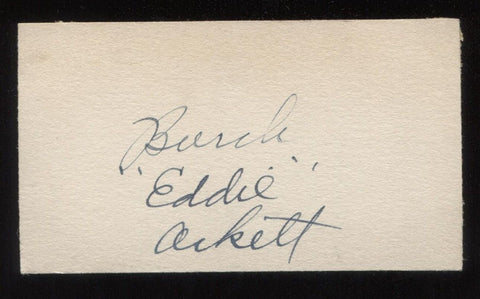 Burch Arkett Signed Card  Autographed Orchestra AUTO Signature 