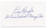 Ernie Broglio Signed 3x5 Index Card Autographed MLB Baseball St. Louis Cardinals