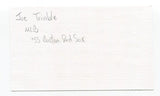 Joe Trimble Signed 3x5 Index Card Autograph Baseball MLB Boston Red Sox