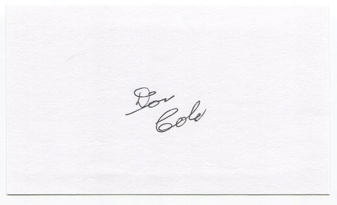 Donald "Don" Colo Signed 3x5 Index Card Autographed Baltimore Colts Pro Bowl NFL