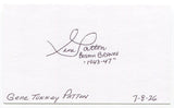 Gene Patton Signed 3x5 Index Card Autographed Baseball Player Boston Braves
