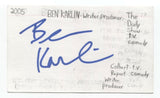 Ben Karlin Signed 3x5 Index Card Autograph Signature Daily Show Writer Producer