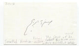 Sonallah Ibrahim Signed 3x5 Index Card Autographed Signature Egyptian Author