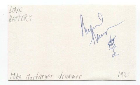 Love Battery - Mike Musburger Signed 3x5 Index Card Autographed Signature