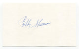 Bobby Thomson Signed 3x5 Index Card Autograph Baseball MLB 1951 New York Giants