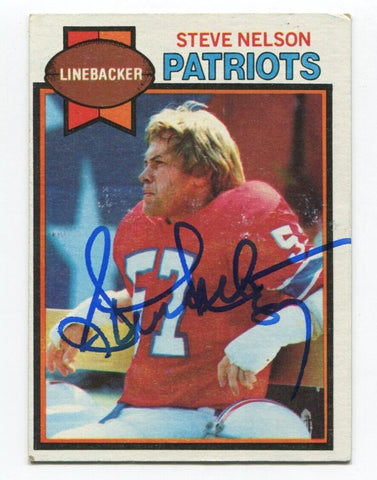 1979 Topps Steve Nelson Signed NFL Football Card Autographed AUTO #56