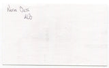 Norm Bass 3x5 Index Card Autographed Signature Kansas City Athletics MLB