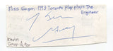 Kevin Gray (d.2013) Signed 3x5 Index Card Autographed Actor Phantom Miami Vice
