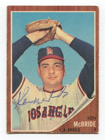 1962 Topps Ken McBride Signed Baseball Card Autographed AUTO #268