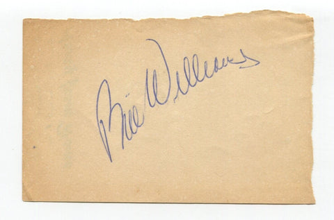 Bill Williams Signed Cut Autographed Actor Kit Carson