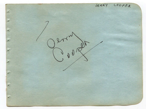 Jerry Cooper and James Melton Signed Album Page 1940's Autographed Actor Singer