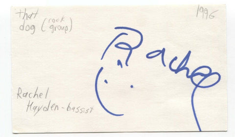 That Dog - Rachel Haden Signed 3x5 Index Card Autographed Signature Band