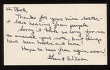 Grant Wilson Signed Index Card 3x5 Signature Autographed AUTO 