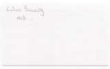 Calvin Browning Signed 3x5 Index Card Autographed 1960 St. Louis Cardinals MLB