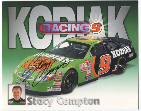 Stacy Compton Signed 8x10 inch Photo NASCAR Racing Race Car Driver