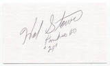 Hal Stowe Signed 3x5 Index Card Autographed MLB Baseball 1960 New York Yankees