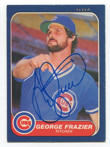 1986 Fleer George Frazier Signed Card Baseball Autographed #370
