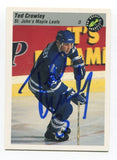 1993 Classic Pro Prospects Ted Crowley Signed Card Hockey Autograph AUTO #112