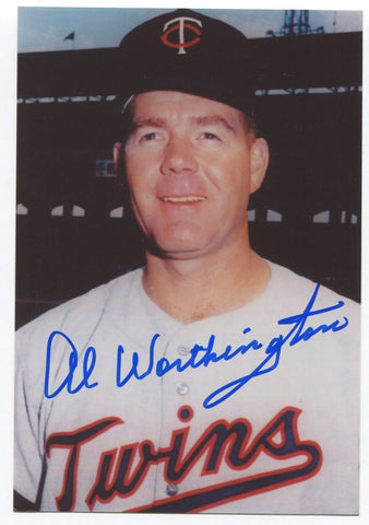 Al Worthington Signed Photo Autographed Baseball Player Minnesota Twins