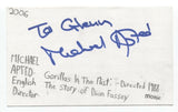 Michael Apted Signed 3x5 Index Card Autographed Director Signature James Bond