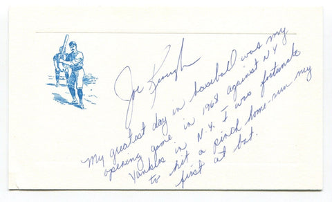 Joe Keough Card Autograph MLB Baseball Roger Harris Collection