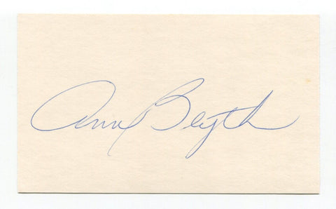 Ann Blyth Signed 3x5 Index Card Autographed Signature Actress