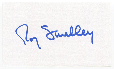 Roy Smalley Signed 3x5 Index Card Autographed MLB Baseball Chicago Cubs