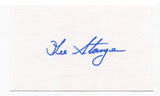 Lee Stange Signed 3x5 Index Card Autographed MLB Baseball Boston Red Sox