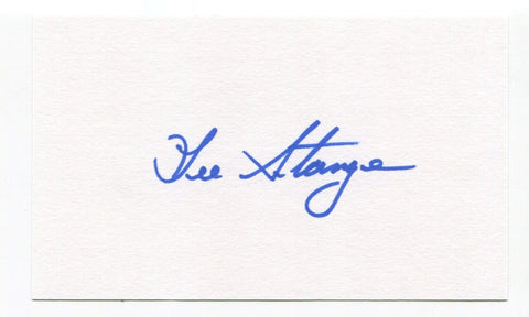 Lee Stange Signed 3x5 Index Card Autographed MLB Baseball Boston Red Sox