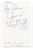 The Mahones - Finny McConnell Signed 3x5 Index Card Autographed Signature Band