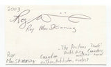 Roy MacSkimming Signed 3x5 Index Card Autographed Signature Author Writer