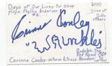 Corinne Conley Signed 3x5 Index Card Autographed Signature Actress