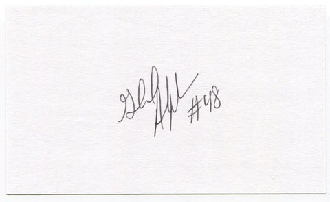 Gerald Alexander Signed 3x5 Index Card Autograph Signature Texas Rangers 
