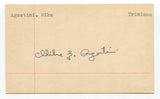 Mike Agostini Signed Index Card Autographed Track Trinidad 1956 Olympics
